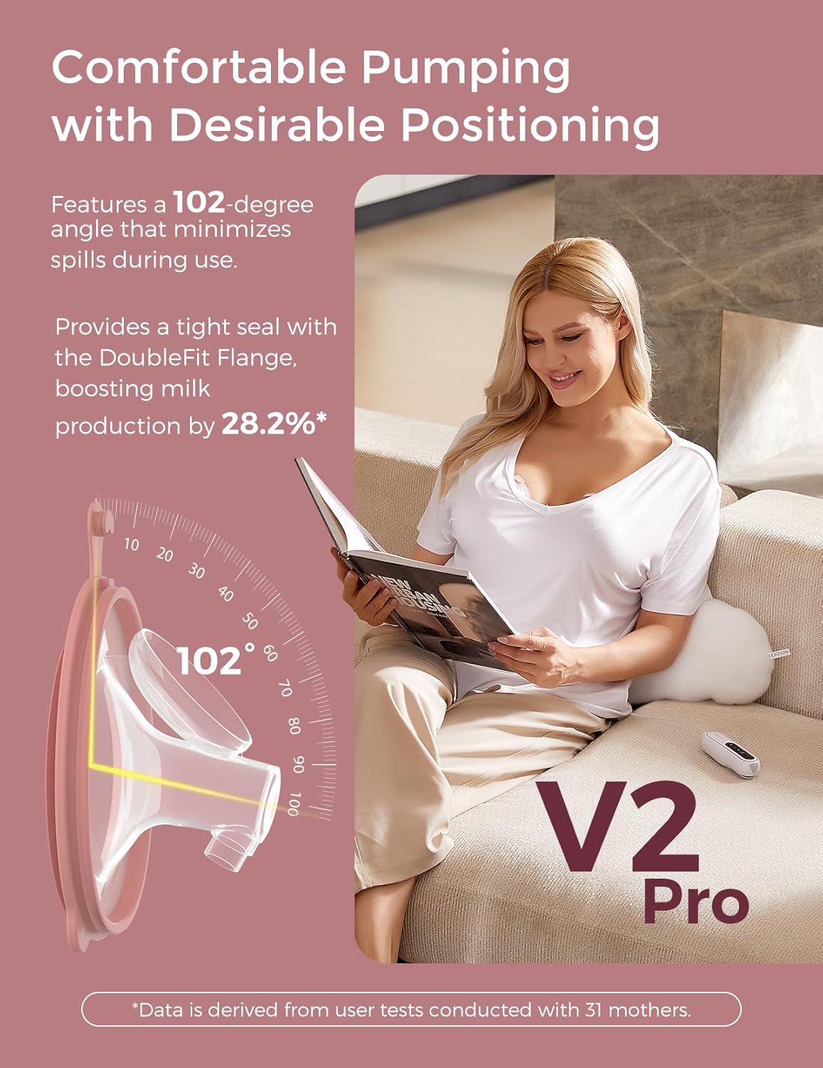 Thumbnail 3 de Momcozy V2 Pro wearable breast pump 3 modes