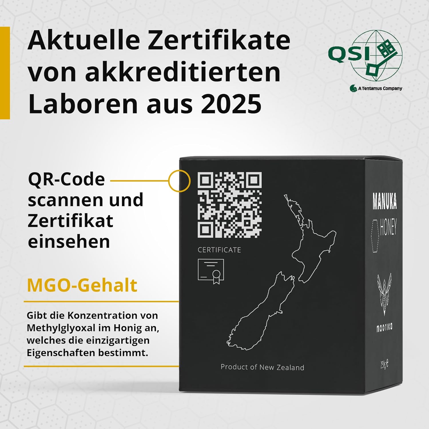 Thumbnail 3 de Maorika Manuka Honig 550+ MGO, 250 g im Glas – laborgeprüft, aus Neuseeland