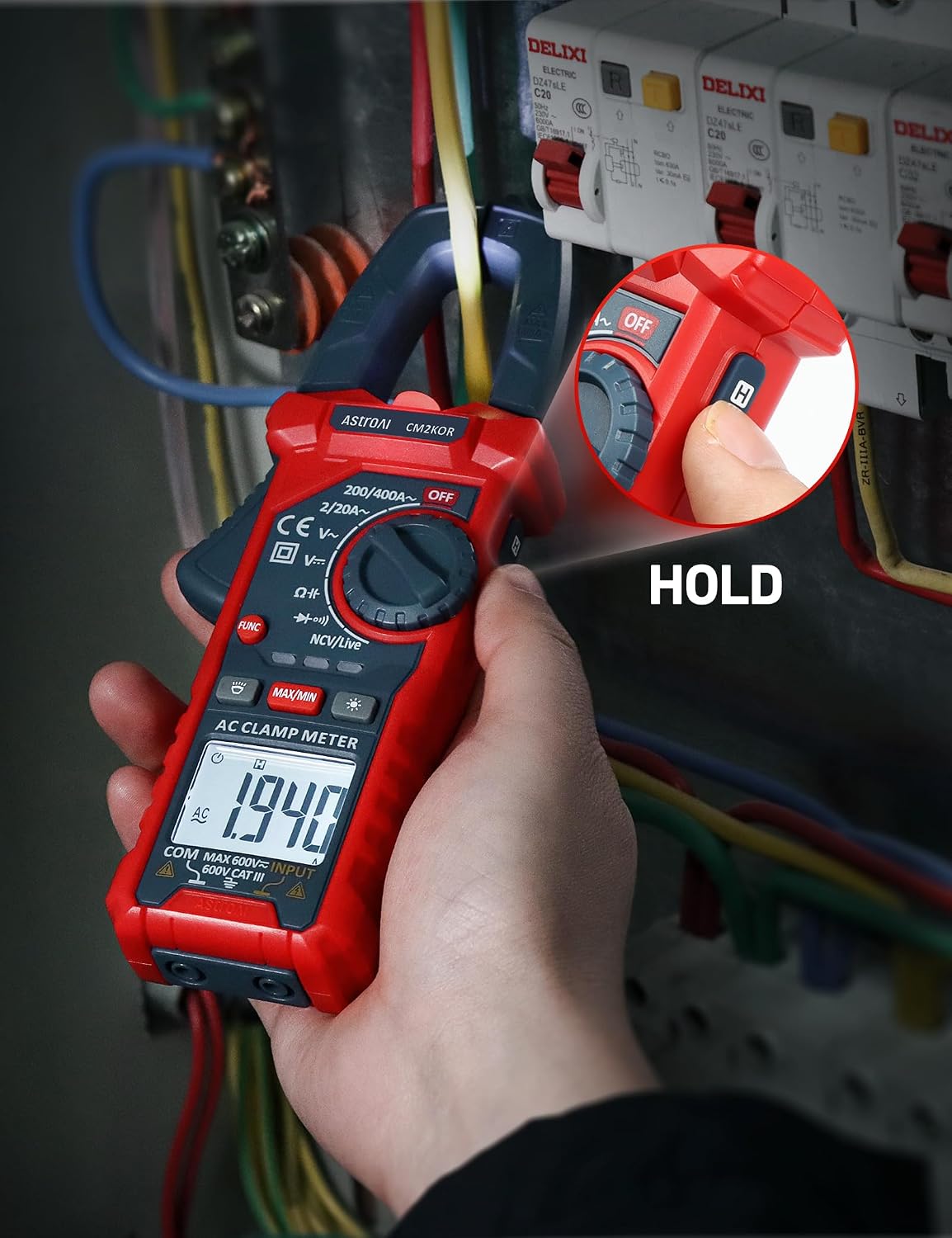 Detalle de AstroAI Clamp Meter 2000 Counts