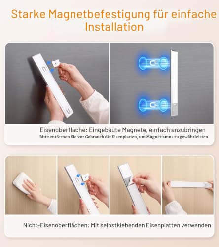 Thumbnail 8 de Gritin 2026 Gen 2 Schrankbeleuchtung Unterbauleuchte Küche – 32,3 cm, 96 LEDs, USB-C