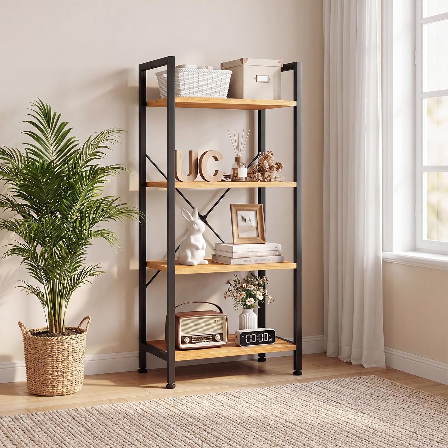 Detalle de Sweetcrispy Bookshelf, 4-Tier
