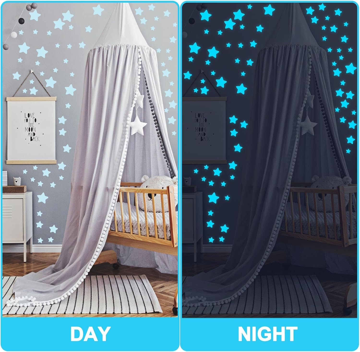 Thumbnail 4 de ECHOCUBE 432PCS Glow in the Dark Star Stickers (3D luminous ceiling & wall decor)