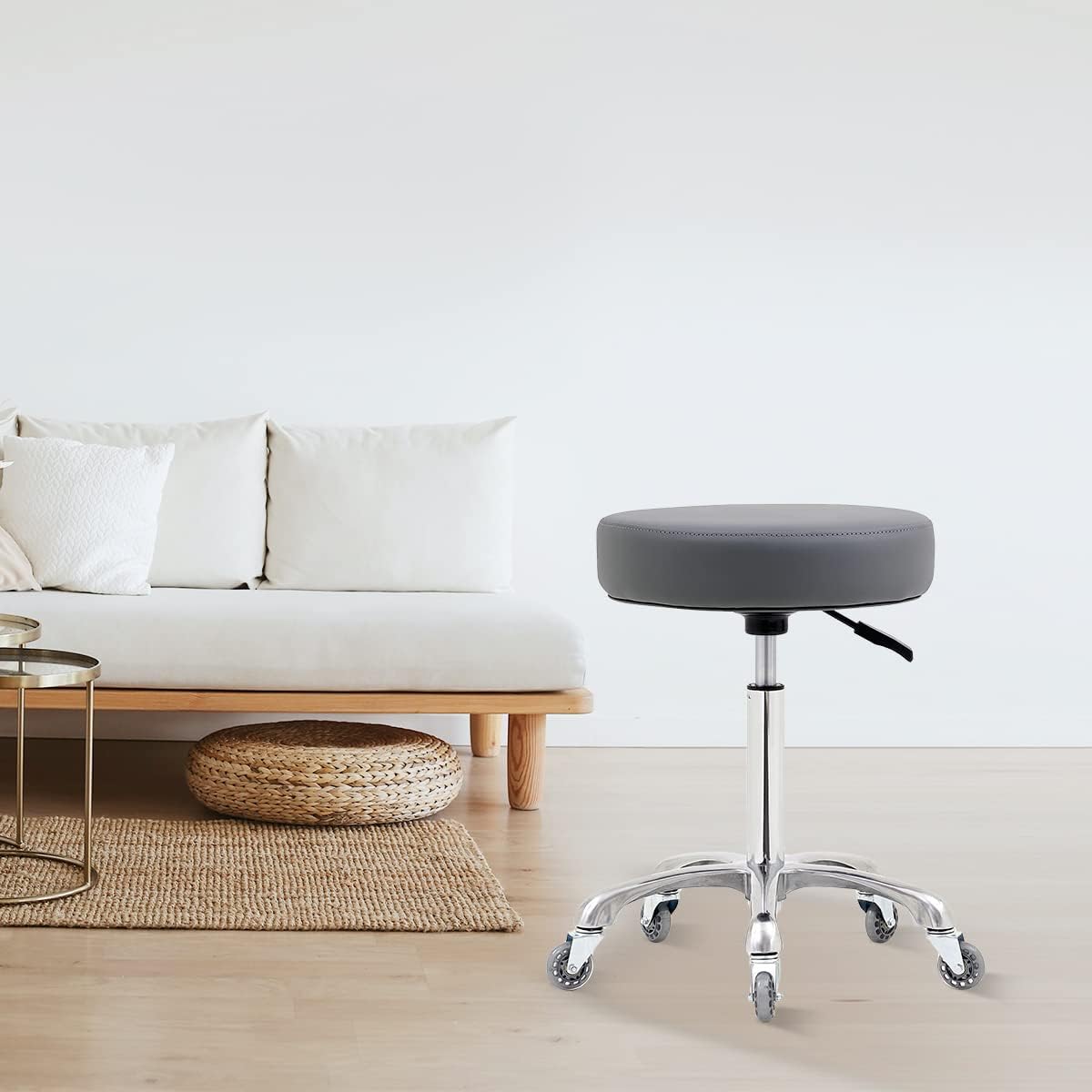 Detalle 2 de Ainilaily Rolling Stool 400 lbs