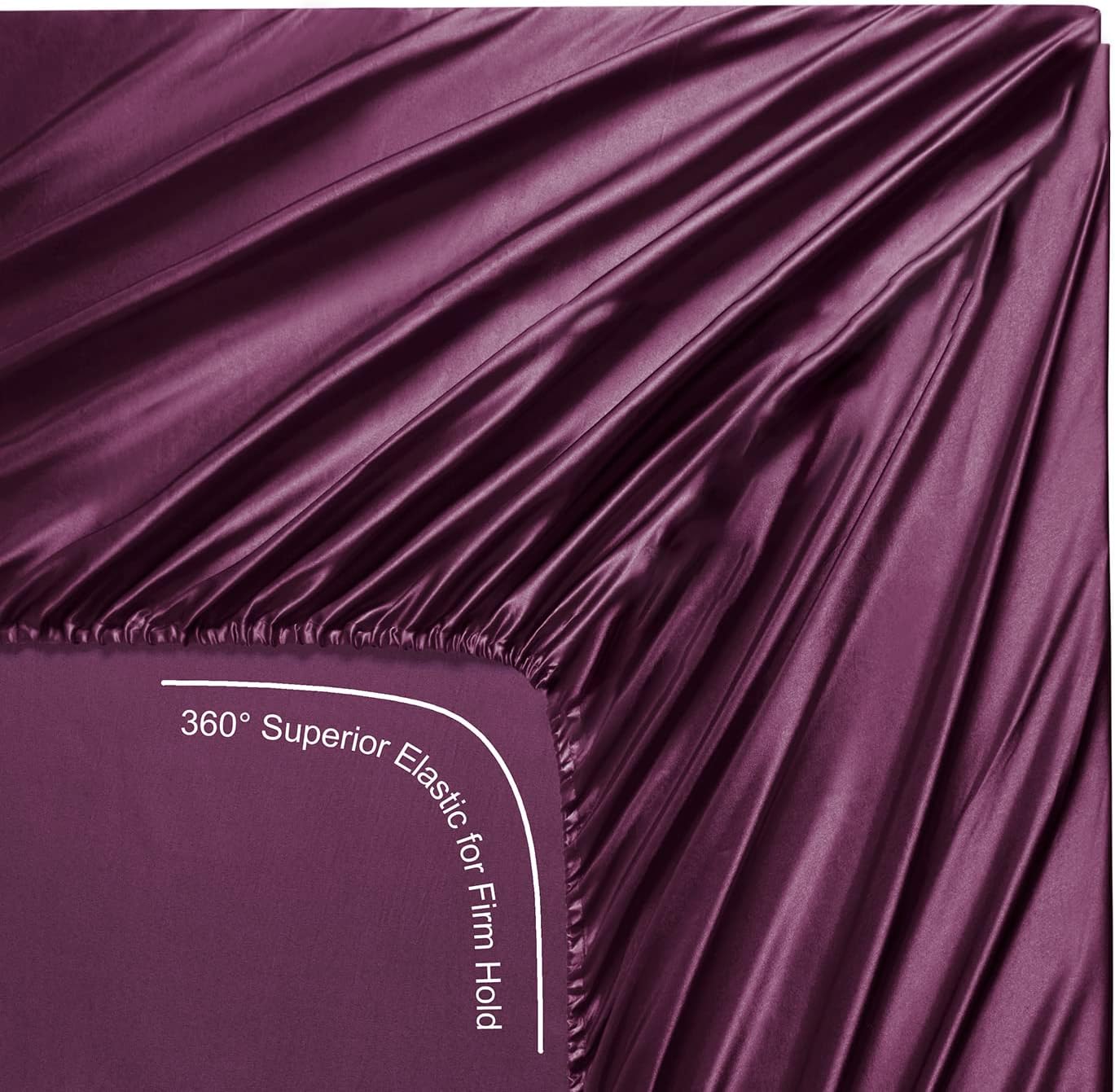 Thumbnail 6 de Queen Size Satin Bed Sheet Set