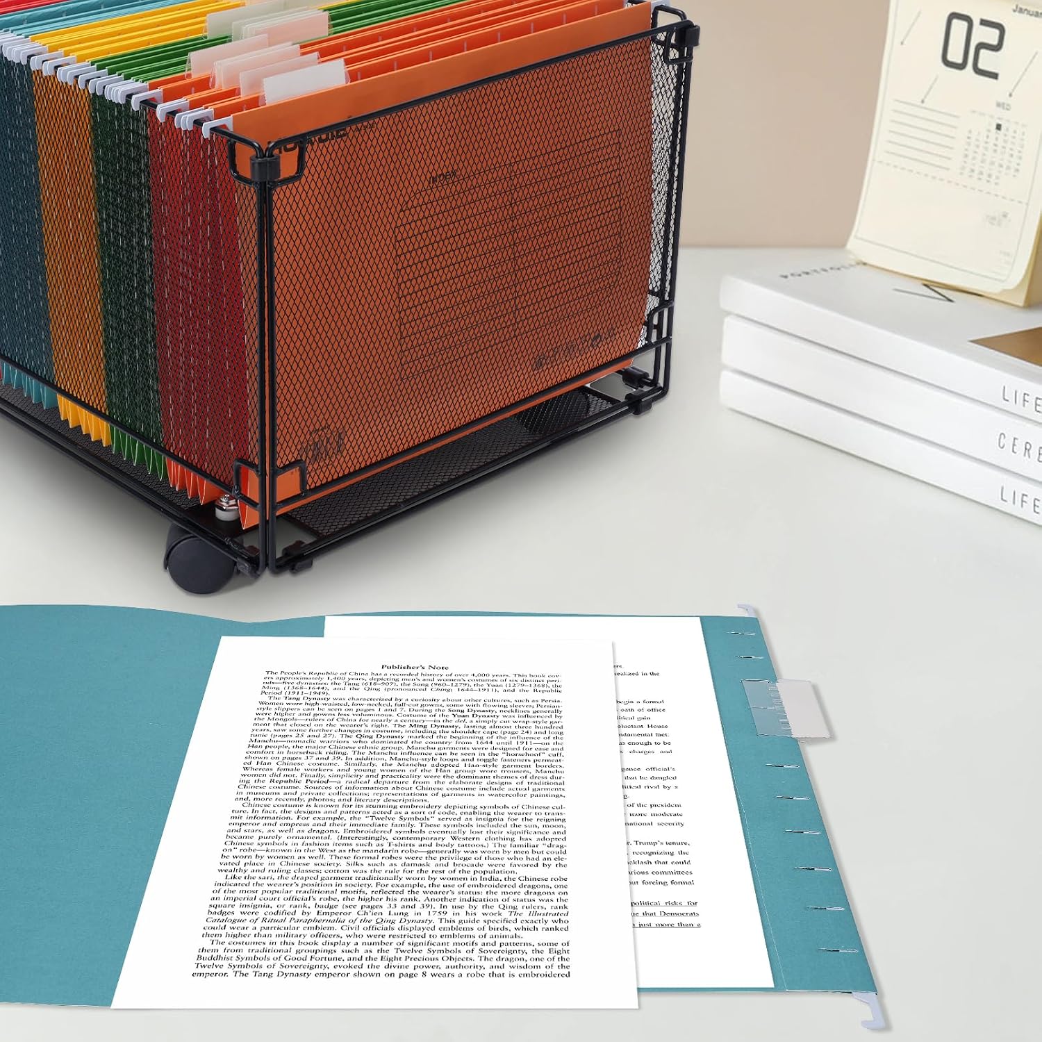 Detalle de Grün A4 Hängeregister – 25 Grüne Hängemappen aus verstärktem Papier mit Tabs & Karteneinlagen (A4, 326 mm Abstand, 34,3 cm Schieberlänge)