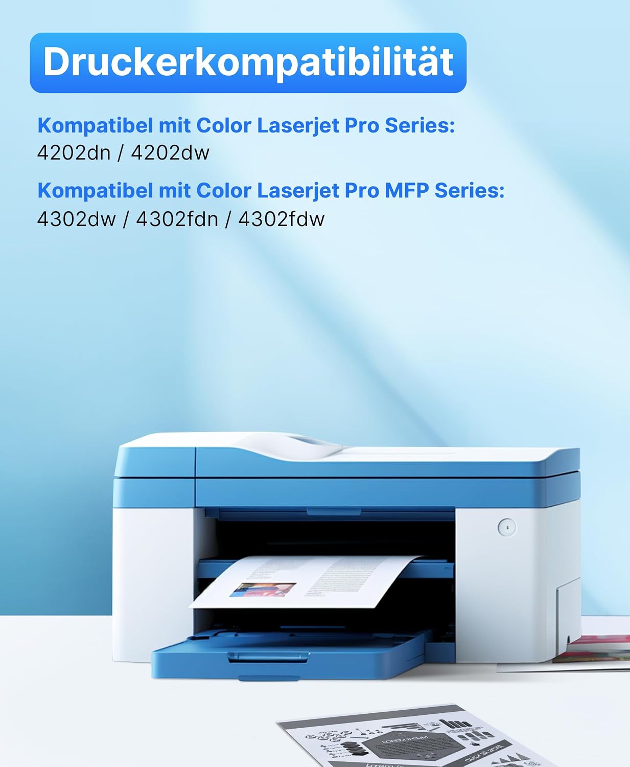 Detalle de SODFACE 220A Toner - Kompatible 4-Farben für HP Color LaserJet Pro MFP 4302/4202 (Mit Chip)