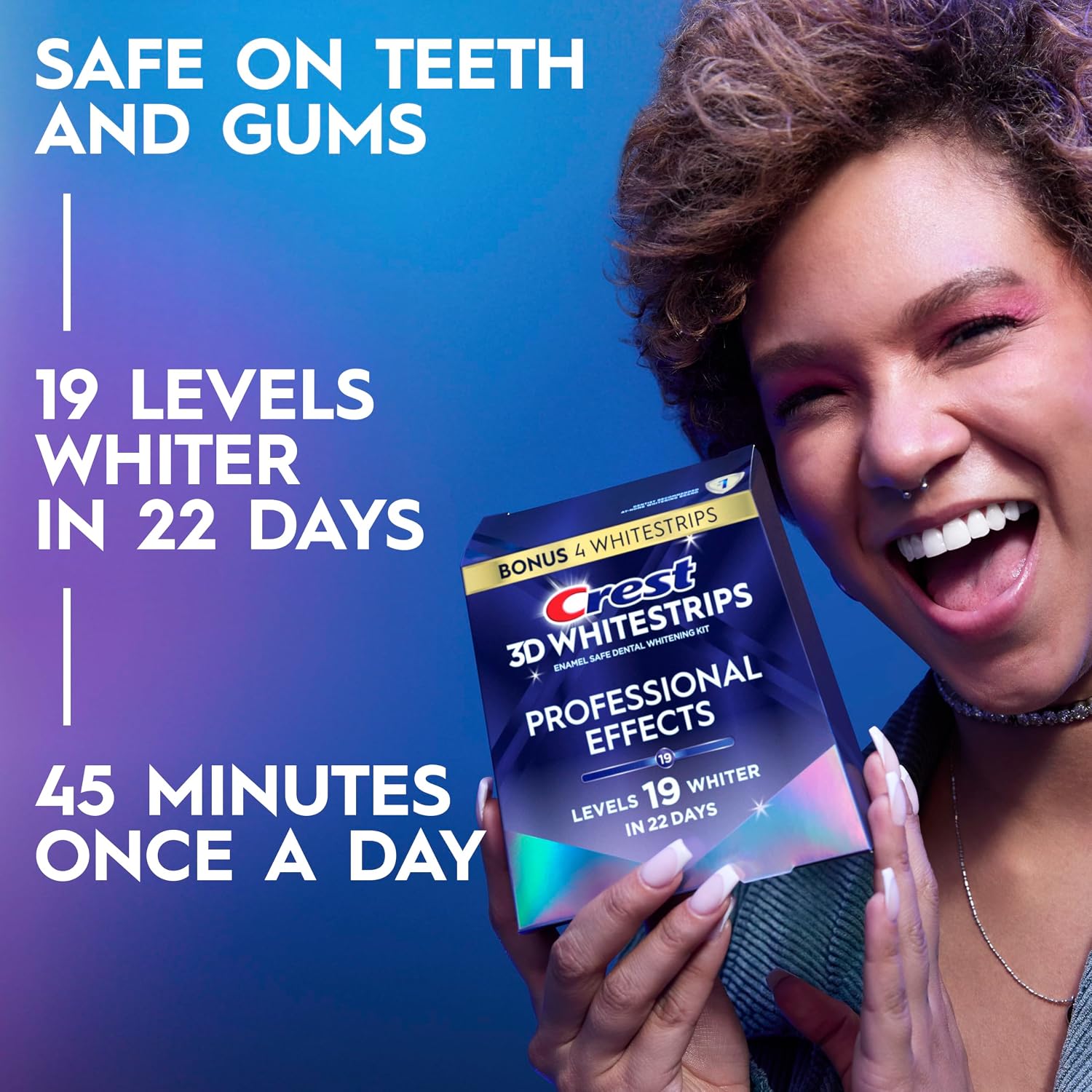 Detalle 2 de Crest 3D White Whitestrips – 2 strips ⚡