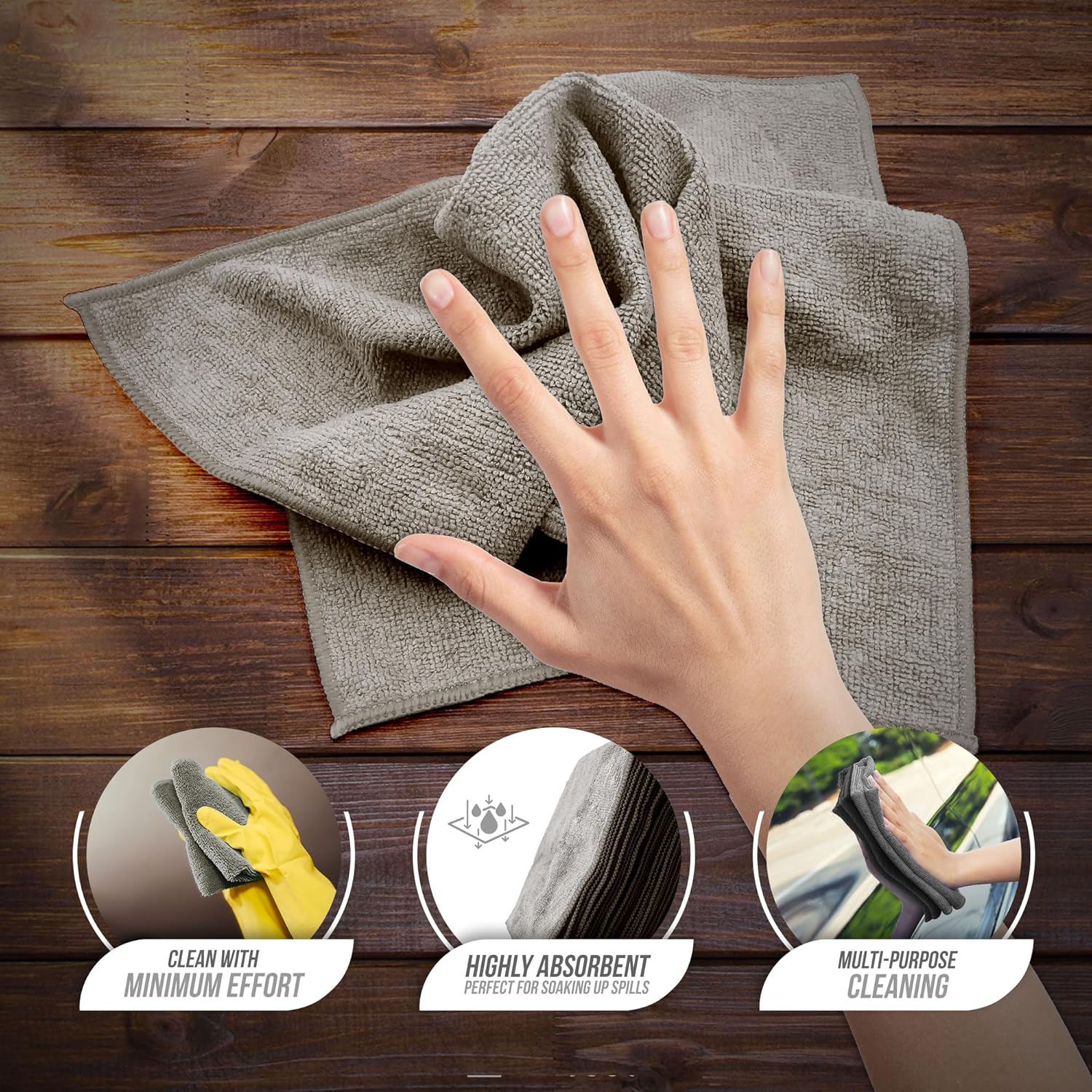 Thumbnail 1 de Microfiber Cleaning Cloth 40×40 cm, 10-pack 🧽