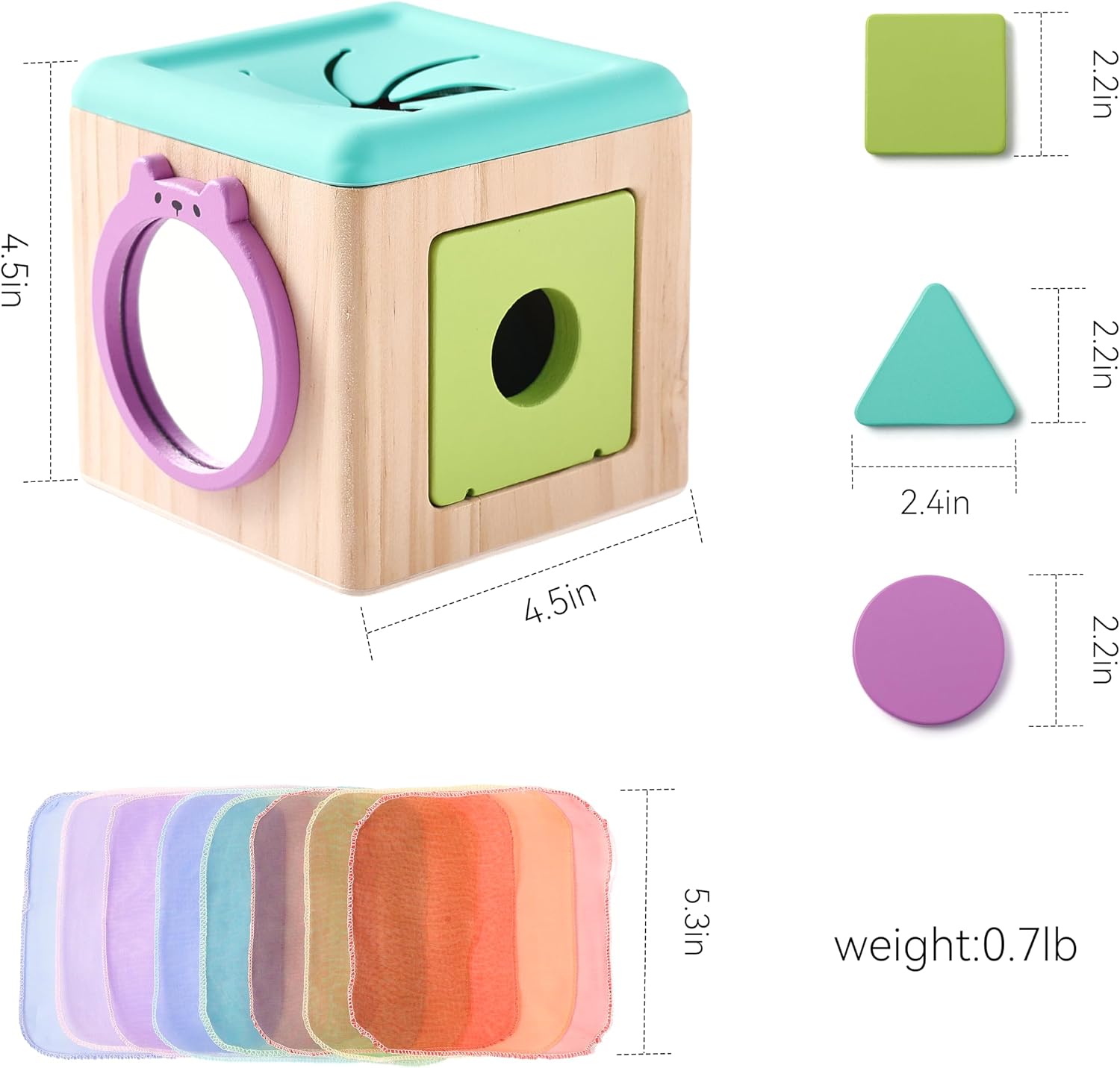Thumbnail 5 de Youuys Wooden Baby Tissue Box Toy — Montessori Learning Gift for 12-24 Months