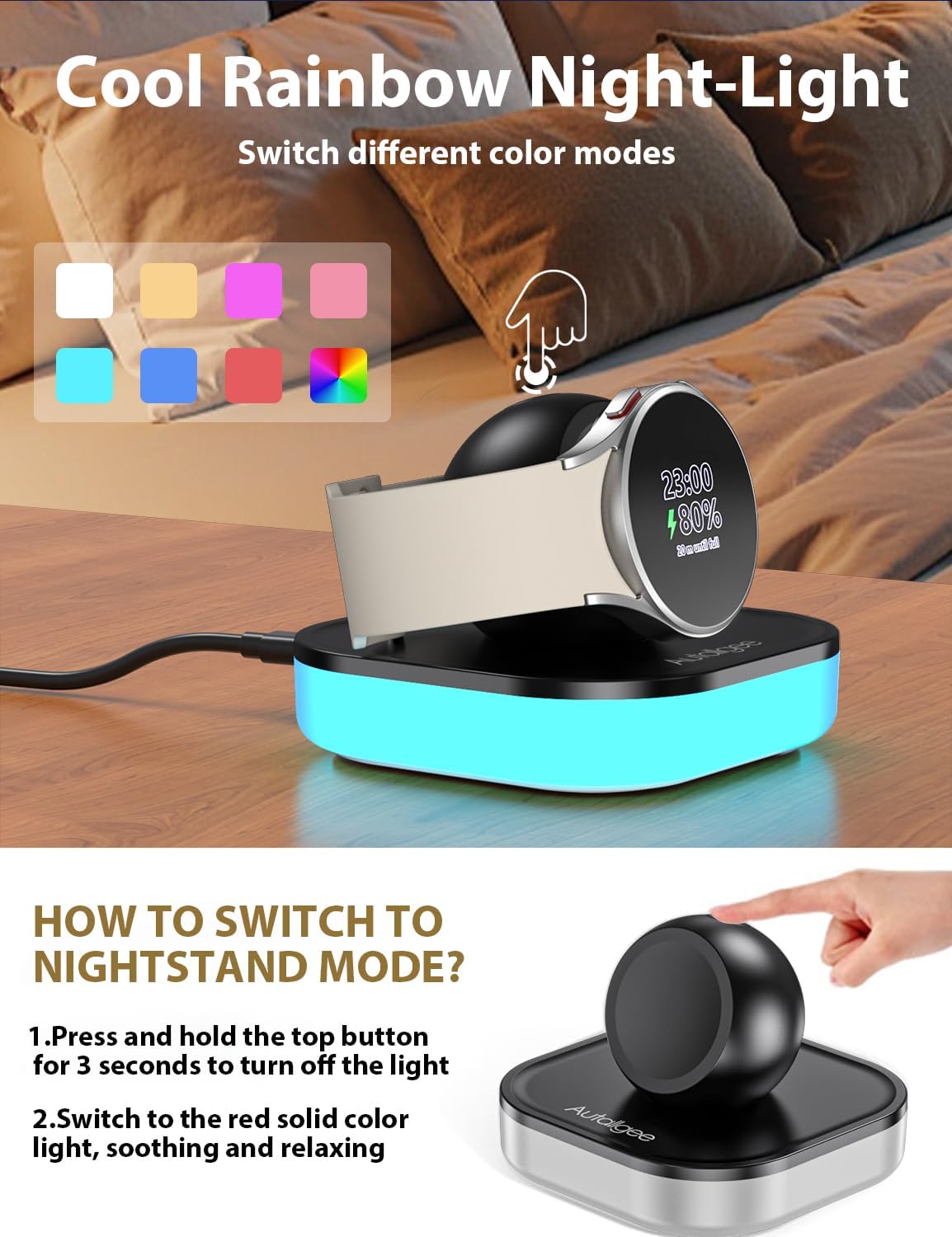 Thumbnail 2 de Autallgee Galaxy Watch Charger Stand 2025