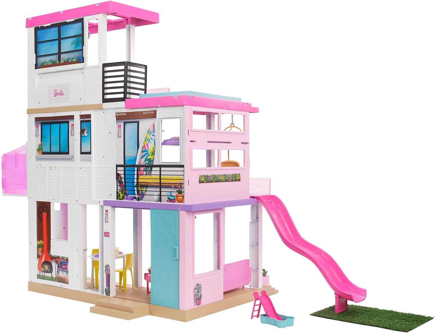 Thumbnail 6 de Barbie Casa dei Sogni (GRG93) – Playset casa di Barbie 3 piani con piscina, scivolo e oltre 75 accessori