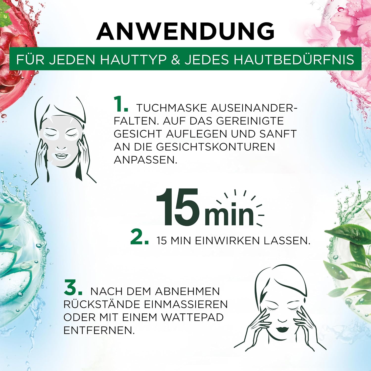 Thumbnail 5 de Garnier Tuchmasken Set 7×28 g Gesichtsmasken