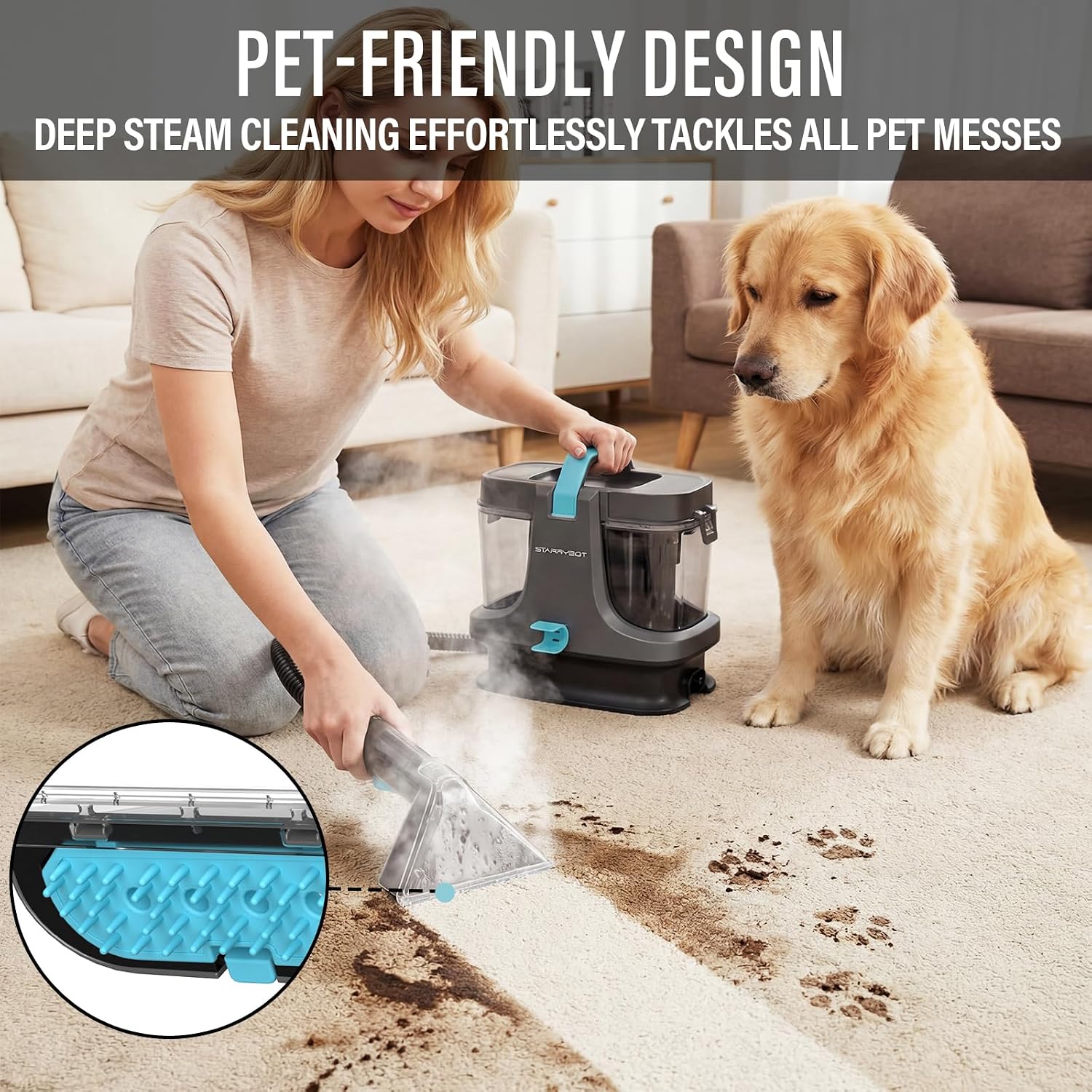 Thumbnail 6 de STARRYBOT C-AC2502 Portable Carpet Cleaner with Steam, 18,000 Pa Suction