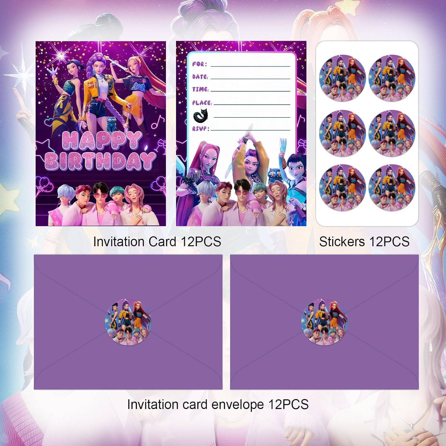 Thumbnail 1 de AFORENTIER Demon Party Invites 12pcs