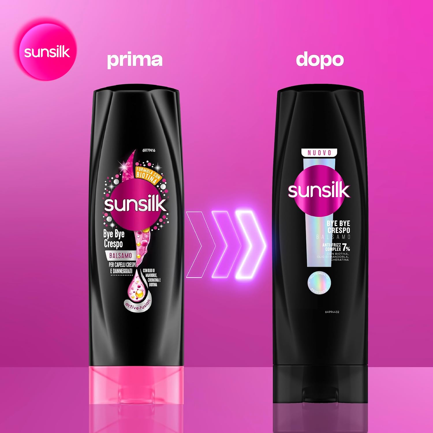Detalle 2 de Sunsilk Balsamo Bye Bye Crespo – Confezione 4 x 200 ml
