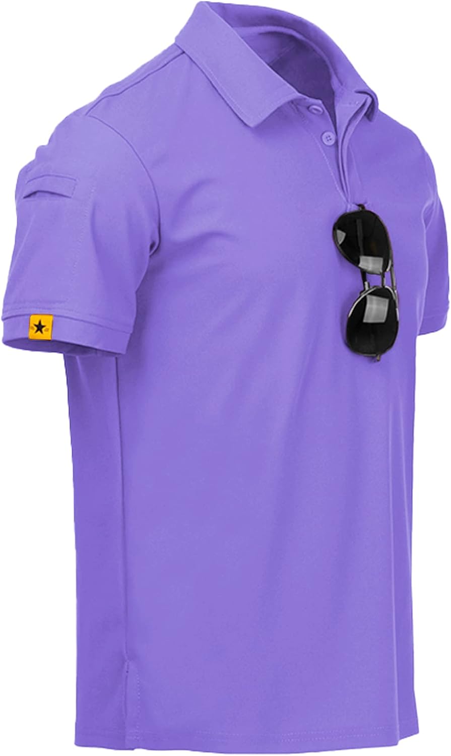 Detalle de JACKETOWN Polo Shirt Uomo Manica Corta: asciugatura rapida e traspirante, polo sportiva per golf e tennis
