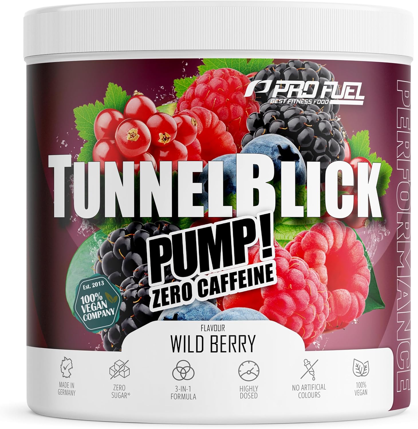 Detalle de Tunnelblick Pump Booster³ ohne Koffein WILD BERRY 440g