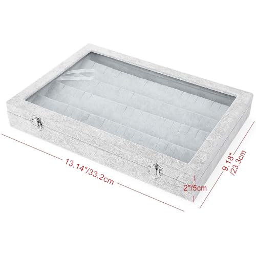 Detalle 2 de BIENSER Earrings Organiser: 40-Pair Glass-Lid Storage Box