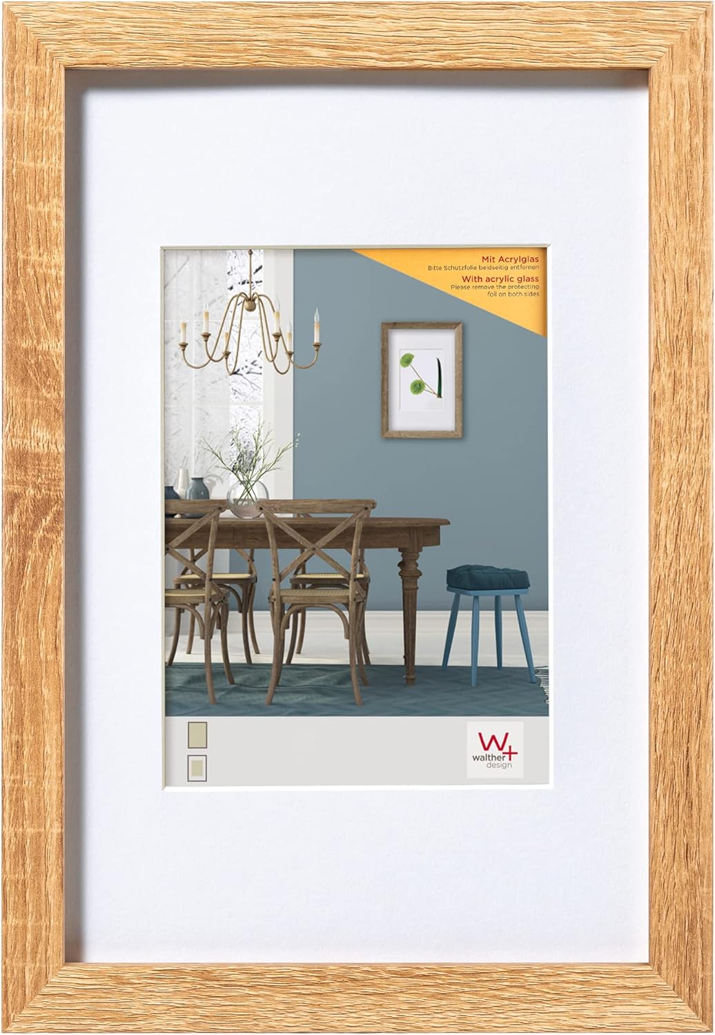 Thumbnail 6 de walther design Cadre Photo Chêne Clair 30 x 30 cm avec Passe-Partout – Cadre en Bois Fiorito EF330E