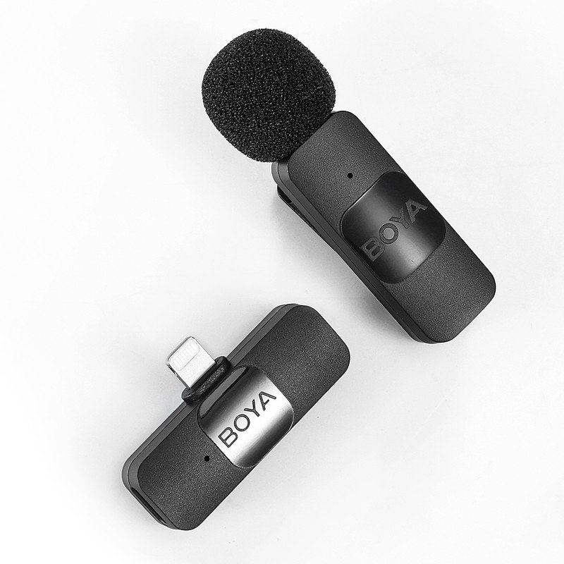 Detalle de Boya BY‑V1 micrófono inalámbrico Lavalier para iOS 🎤