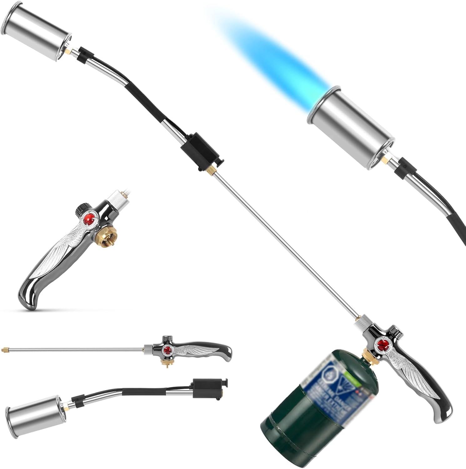 Detalle de RUBDARK GF-8019 Propane Weed Torch, 37-Inch Detachable Arm