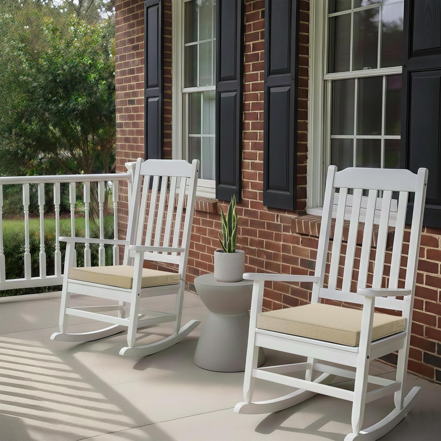 Thumbnail 1 de Fitfree Outdoor Chair Cushions: 19 x 19 inch, Water-Resistant & Fade-Resistant, Set of 6
