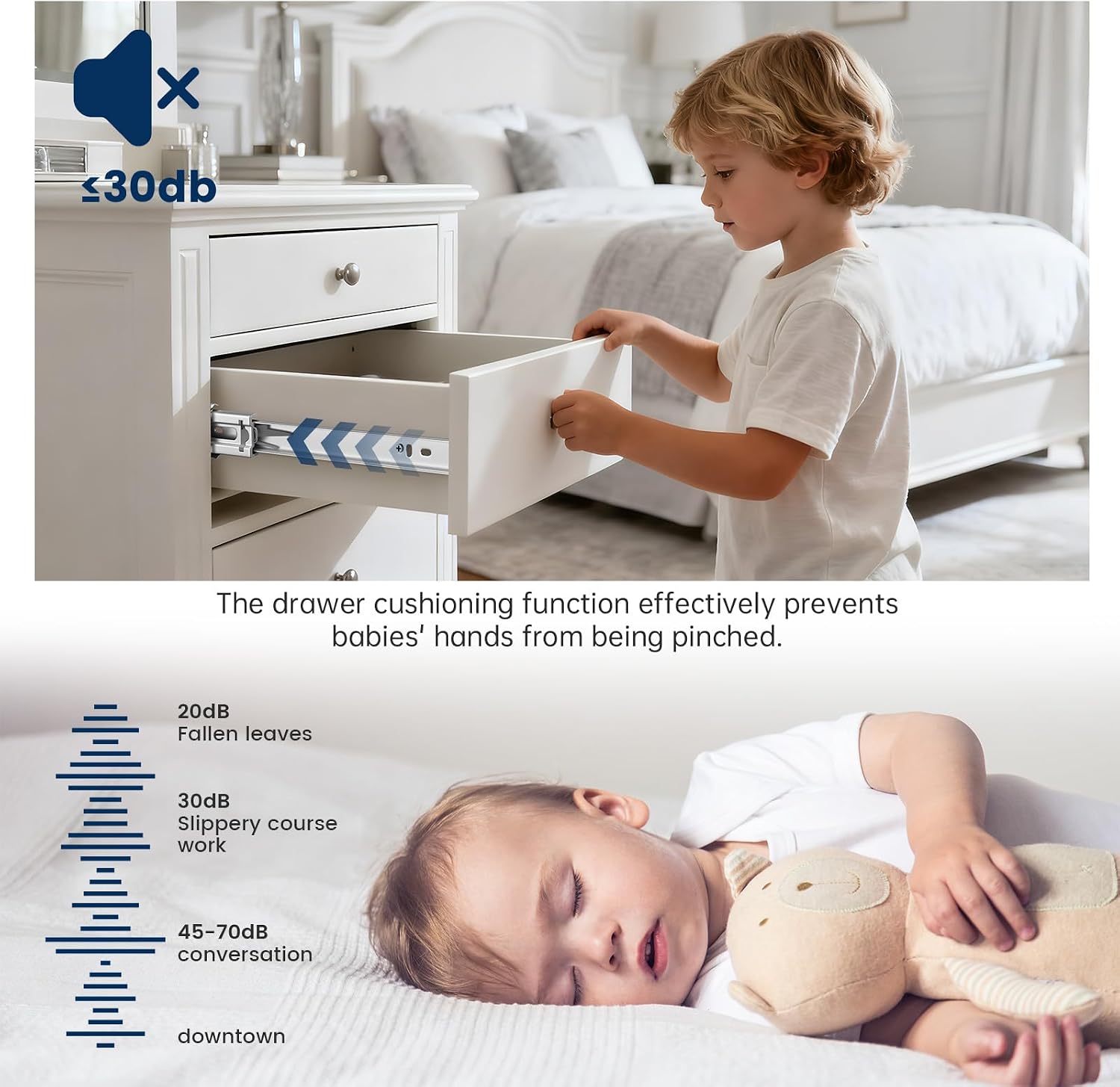 Detalle de Goldenwarm Drawer Slides 20-Inch