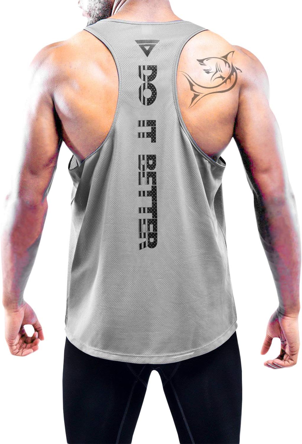 Detalle 2 de Boyzn Men's Y-Back Workout Tank Tops (1 or 3 Pack) – Lightweight, Breathable Mesh Vest for Gym and Running
