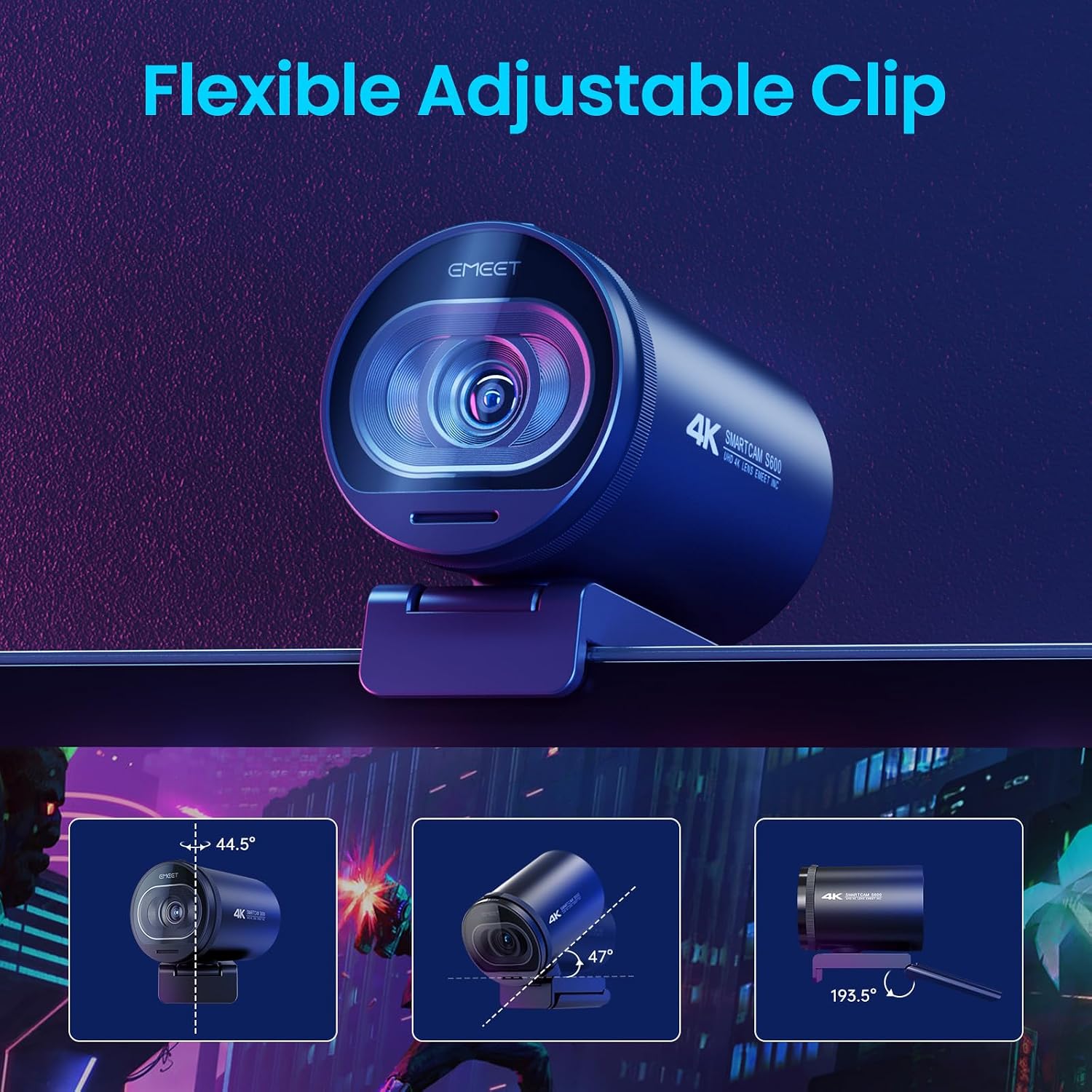 Thumbnail 6 de EMEET S600 4K Webcam for streaming