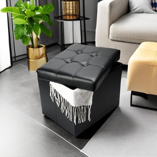 Thumbnail 3 de Bsketa Storage Ottoman 17x13x13in leather storage bench