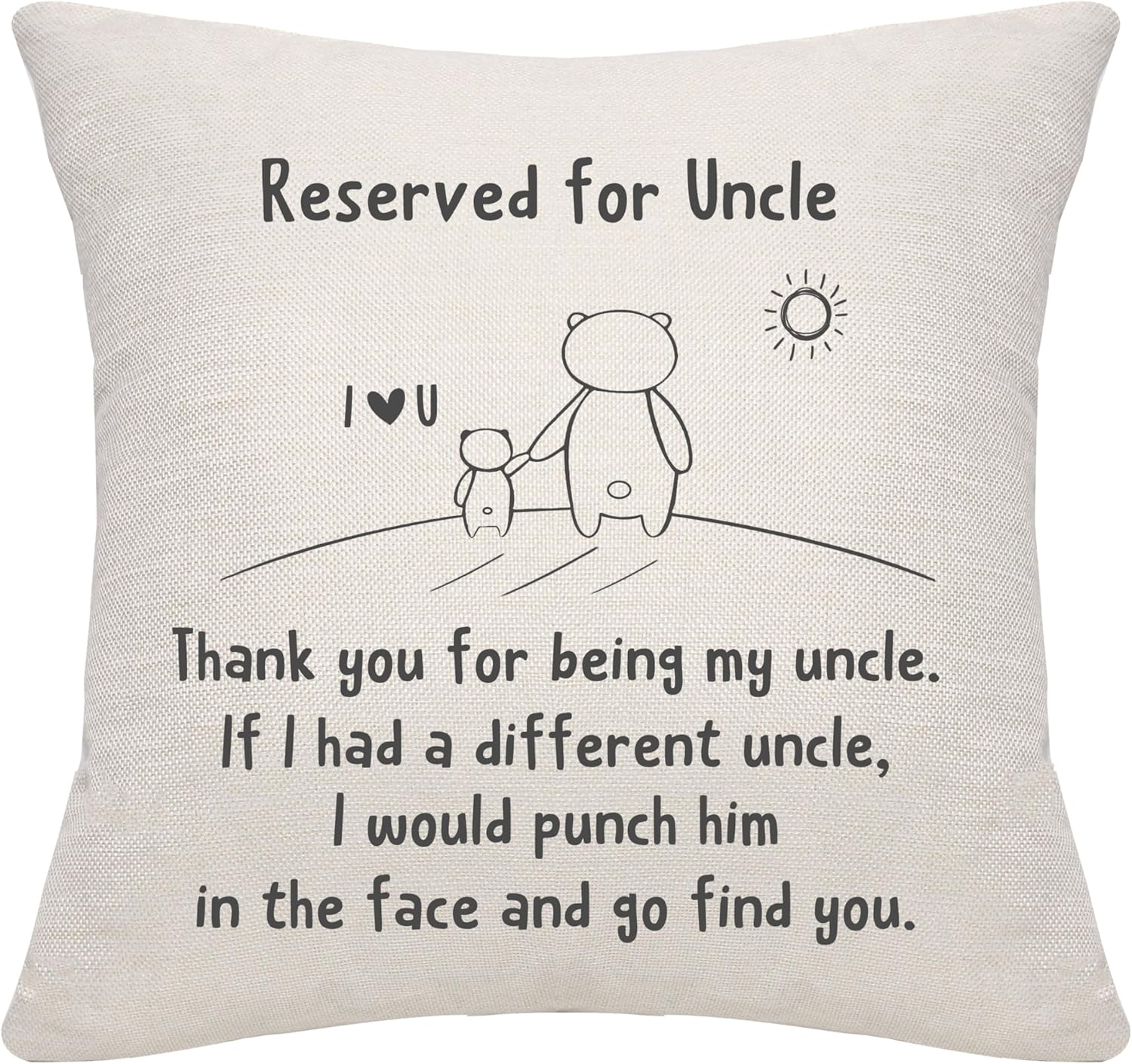 Detalle 2 de Bommex Funny Cartoon Cushion Covers – Thank You For Being My Grandson cushion cover (18×18in linen)