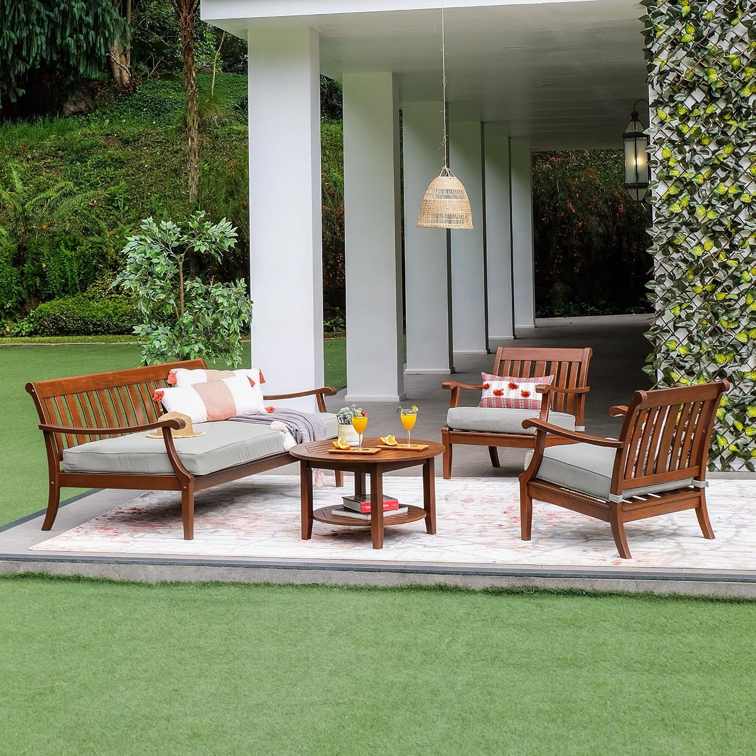 Detalle de Cambridge Casual Patio Daybed in Solid Wood