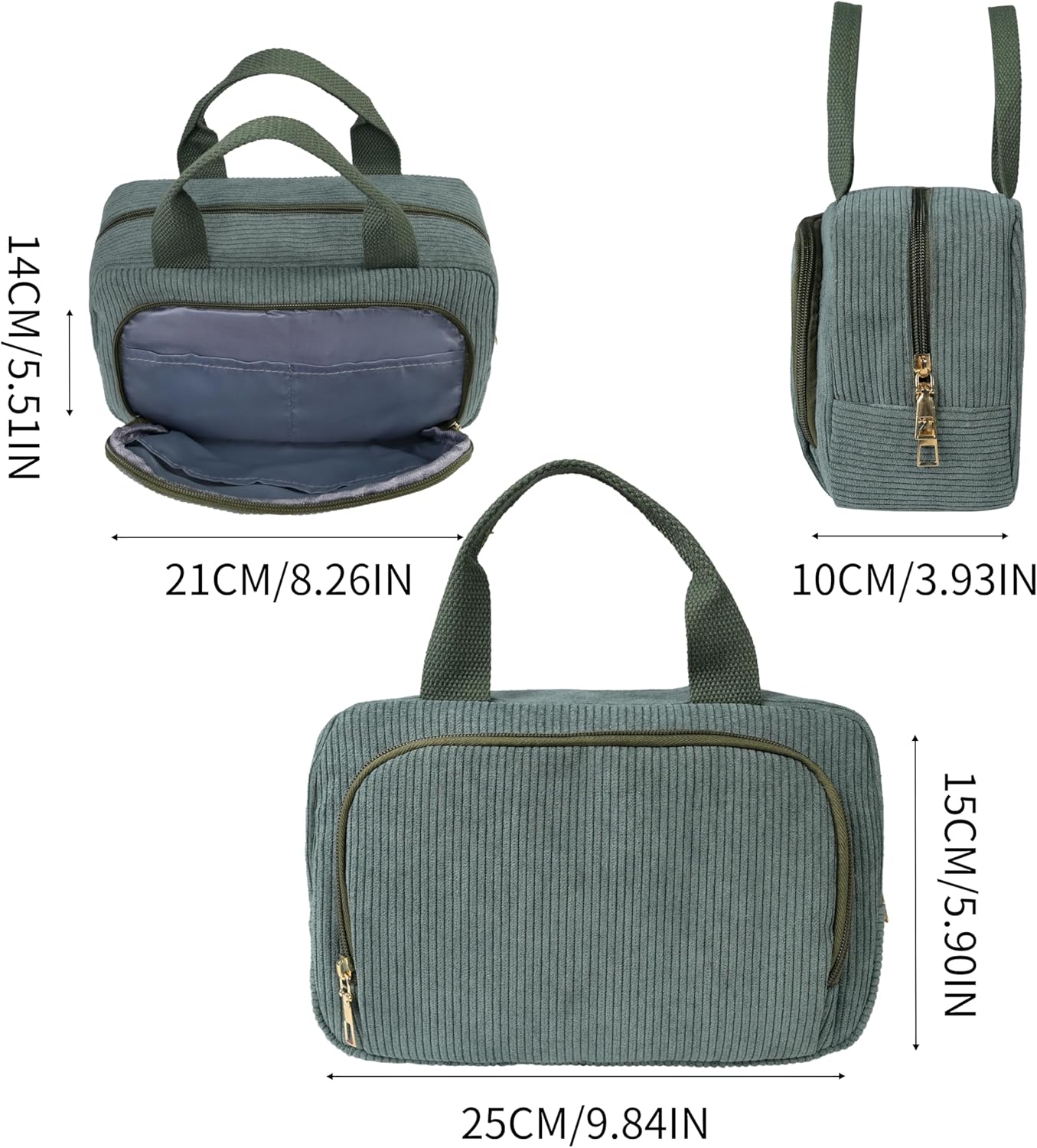 Thumbnail 3 de Funtlend Kulturtasche Damen Cord Kosmetiktasche