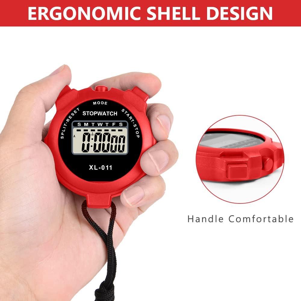 Detalle de Vicloon Digitale Sport-Stoppuhr Timer mit Großem Display