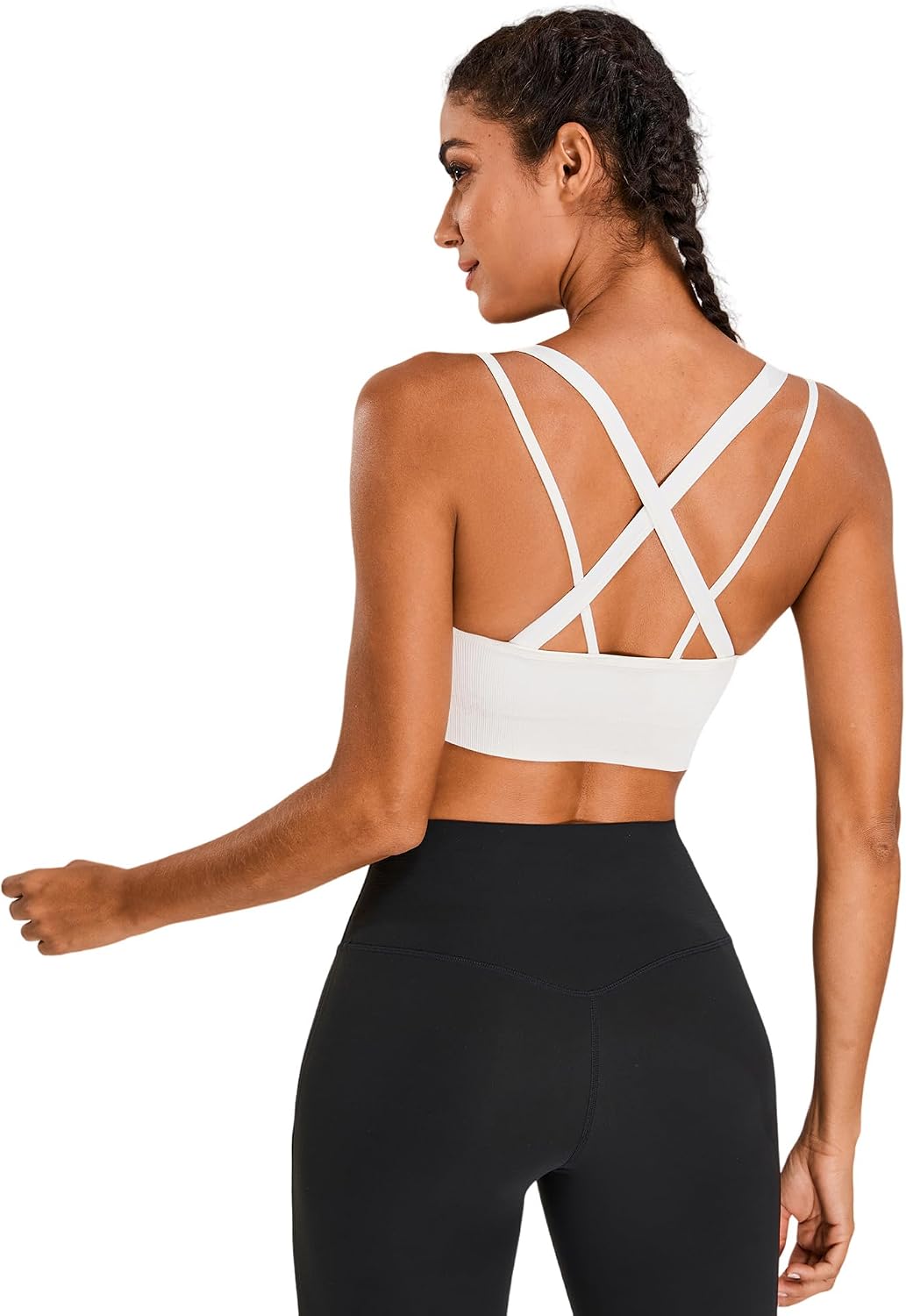 Detalle de Sports Bras for Women HIigh Support: Criss-Cross Back Padded High-Impact, Suitable for Large Bust