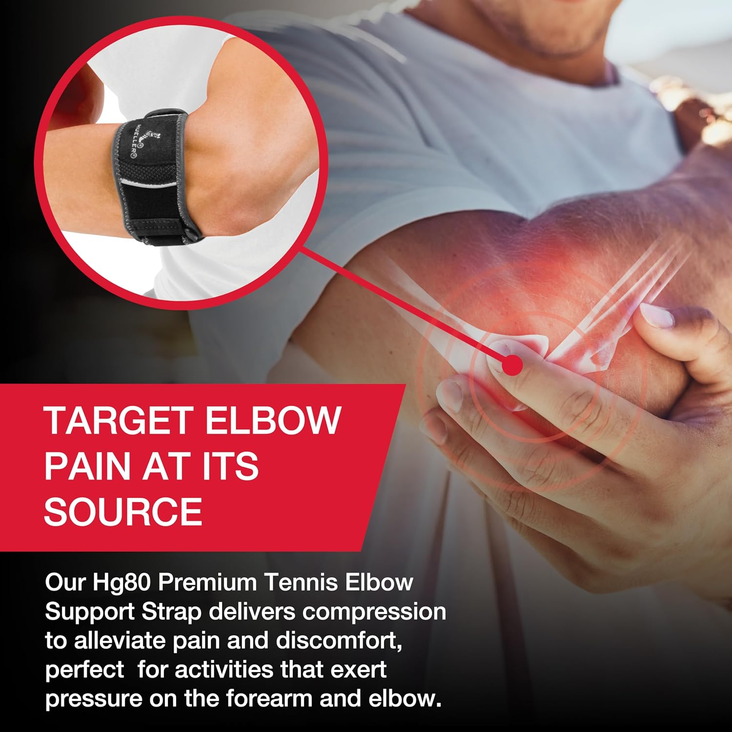 Detalle de Mueller Sports Medicine tennis elbow strap, Large/X-Large