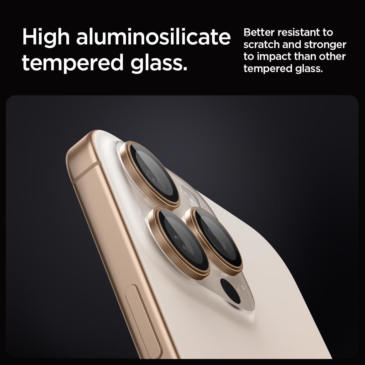 Detalle de Spigen Glas.tR EZ Fit Optik Pro - Protector Cámara iPhone