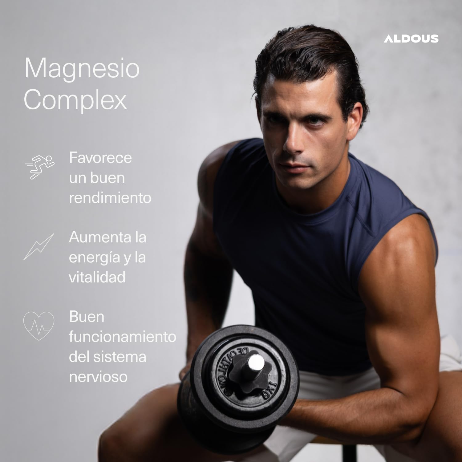 Detalle 2 de Magnesio Complex 3000 mg - Aldous Bio | 200 cápsulas para energía y bienestar