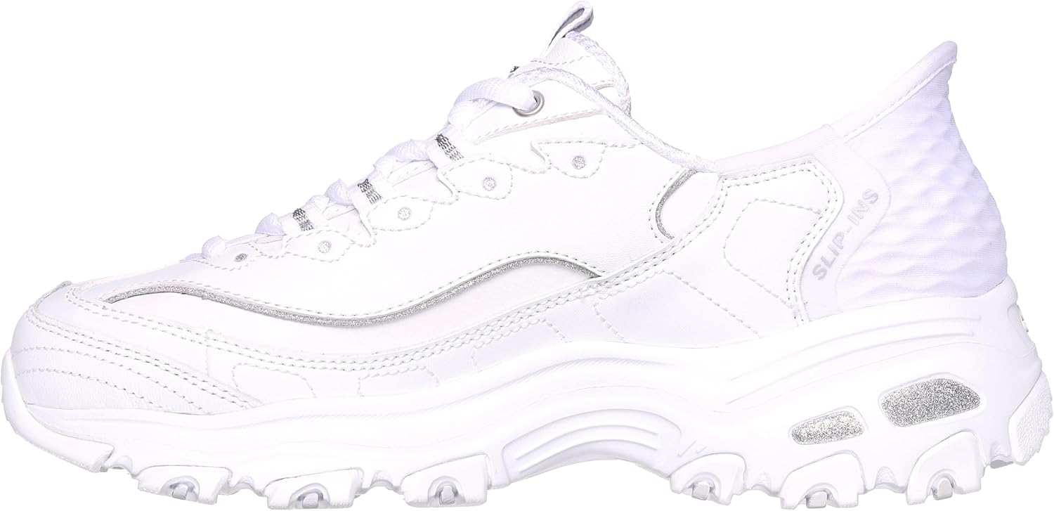 Detalle de SKECHERS スリップインズ:ディーライツ 150031 レディーススニーカー 本革・メッシュ・クッションインソール