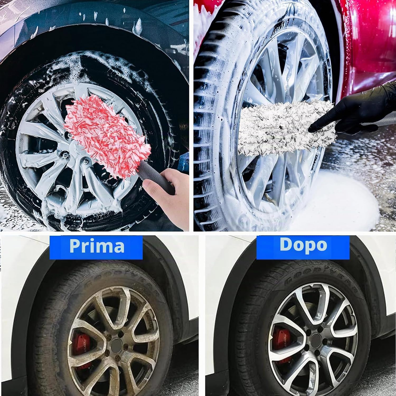 Thumbnail 3 de BFYGDP 3 Pezzi Spazzola Cerchi Auto in Microfibra: Set da 30 cm per una Pulizia Delicata dei Cerchioni