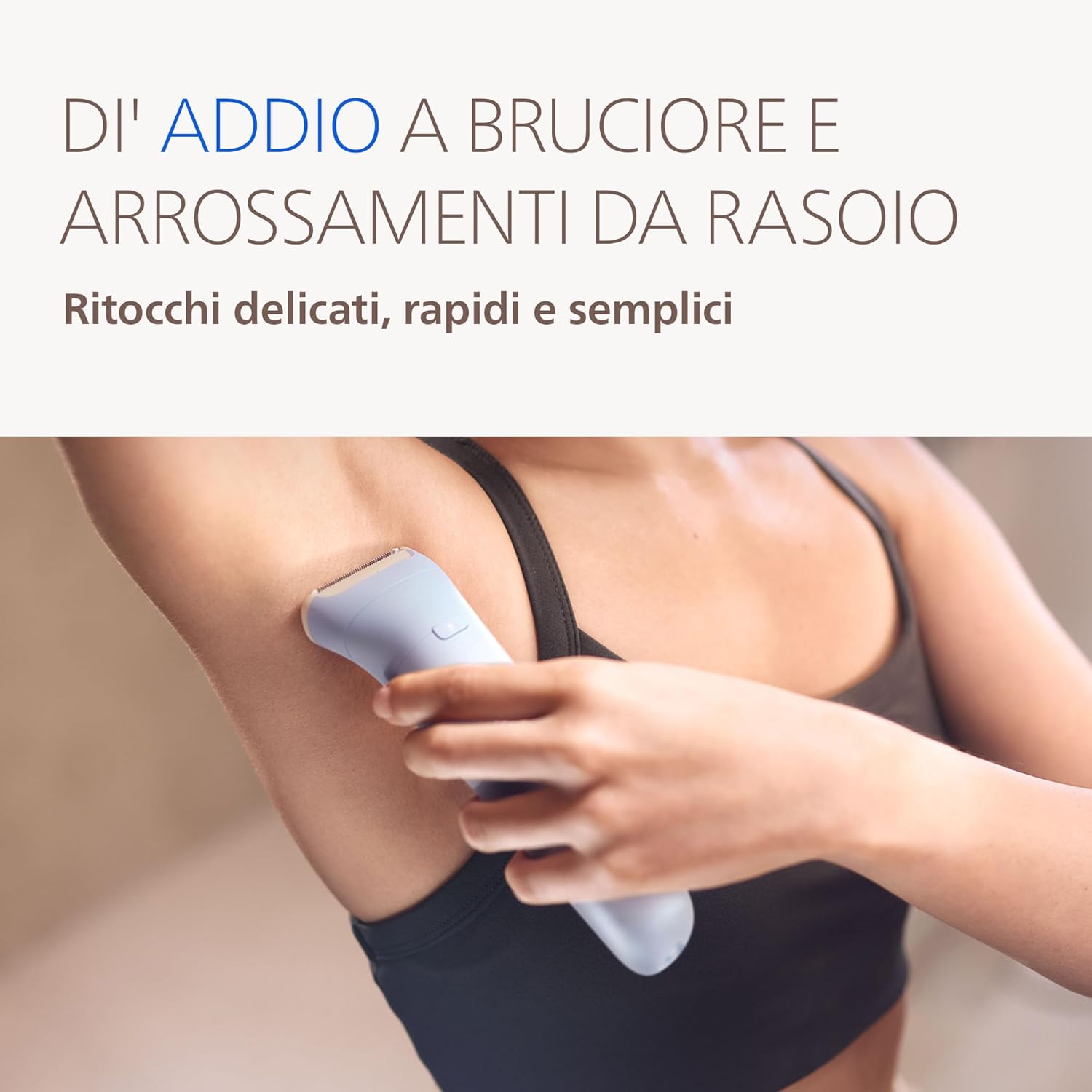 Detalle de Philips Epilatore Serie 8000 BRE709/00 Wet & Dry senza fili con ProGuide e 5 accessori
