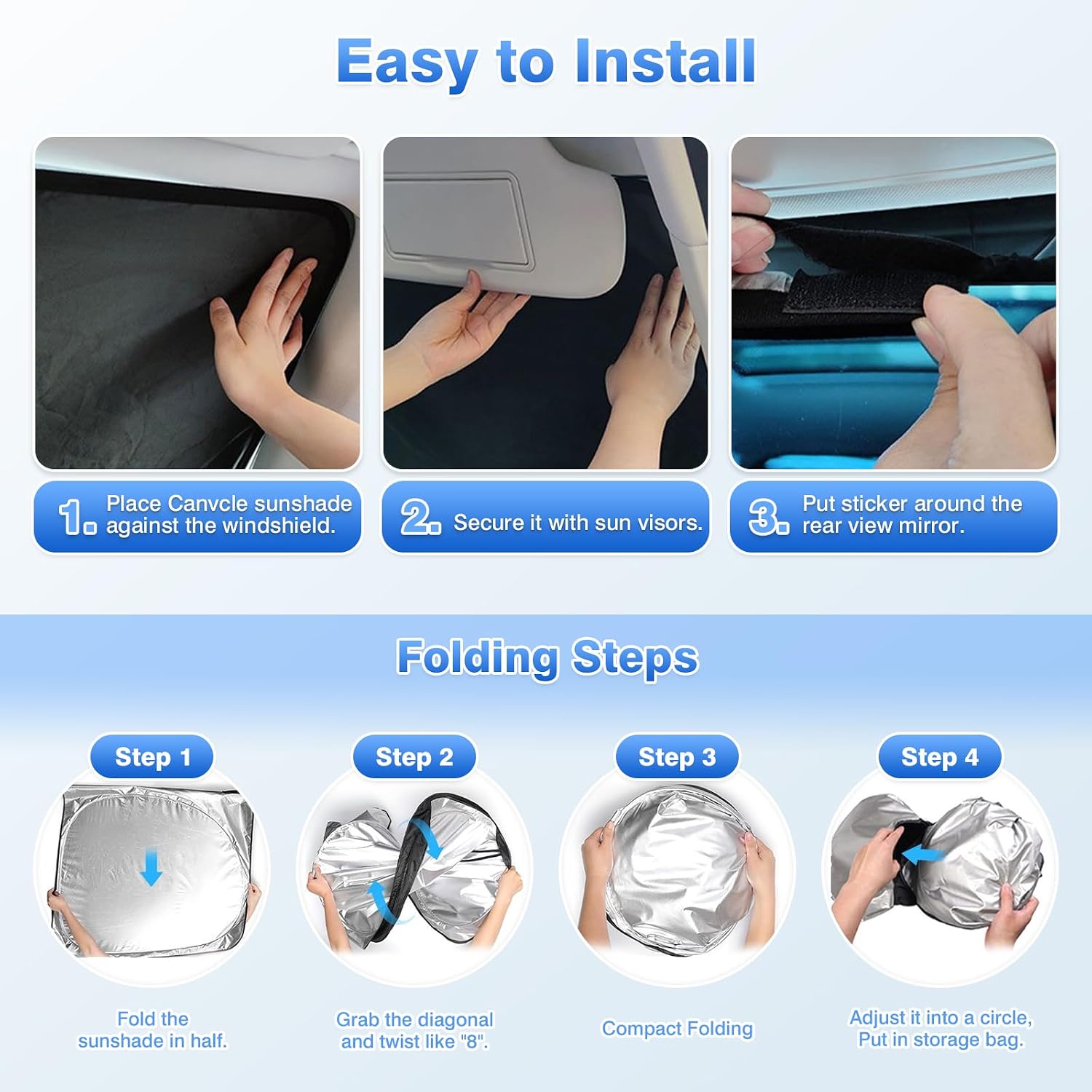 Thumbnail 6 de Canvcle Window Shades for 2022–2026 GMC Hummer EV Pickup, 6-Piece Set