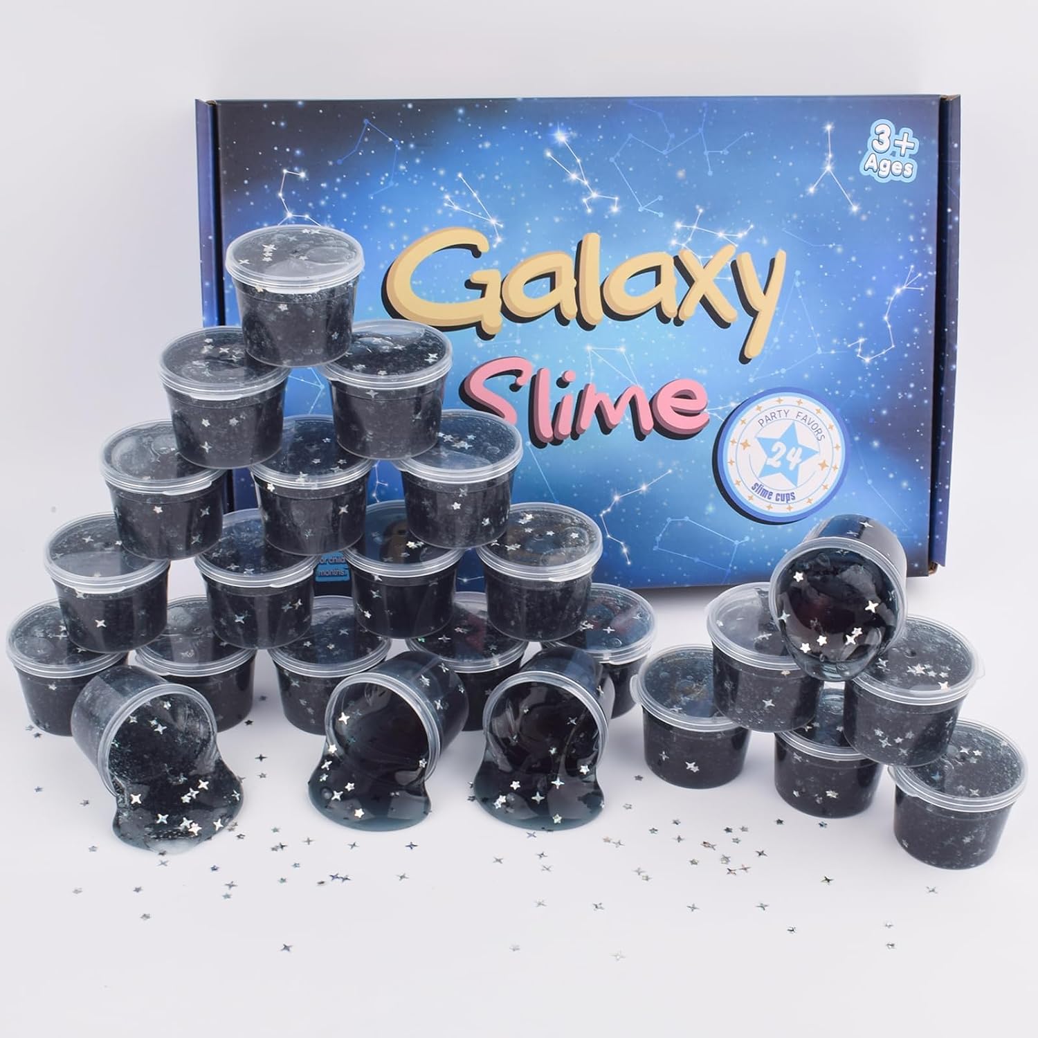 Detalle 2 de Black Galaxy Slime Party Favors, 24-Pack