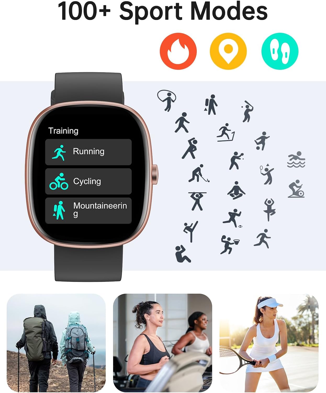 Thumbnail 2 de HUAKUA Smartwatch fitness con IP68