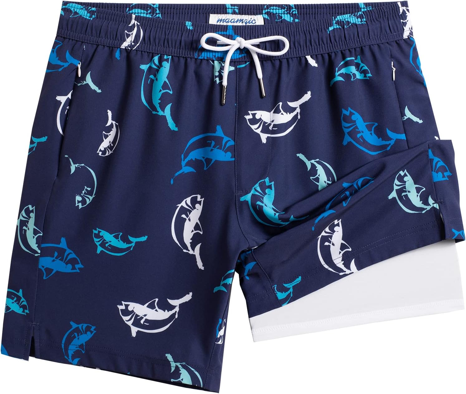 Detalle 2 de maamgic 2-in-1 Mens Swim Trunks 7-inch board shorts
