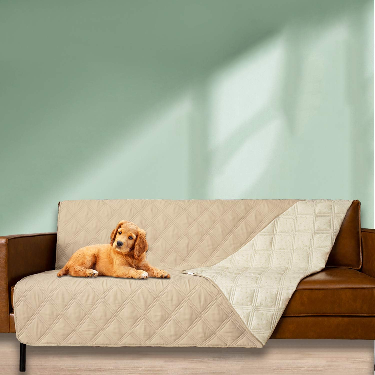 Detalle de Ameritex Waterproof Dog Bed Cover, Anti-Slip Microfiber Furniture Blanket