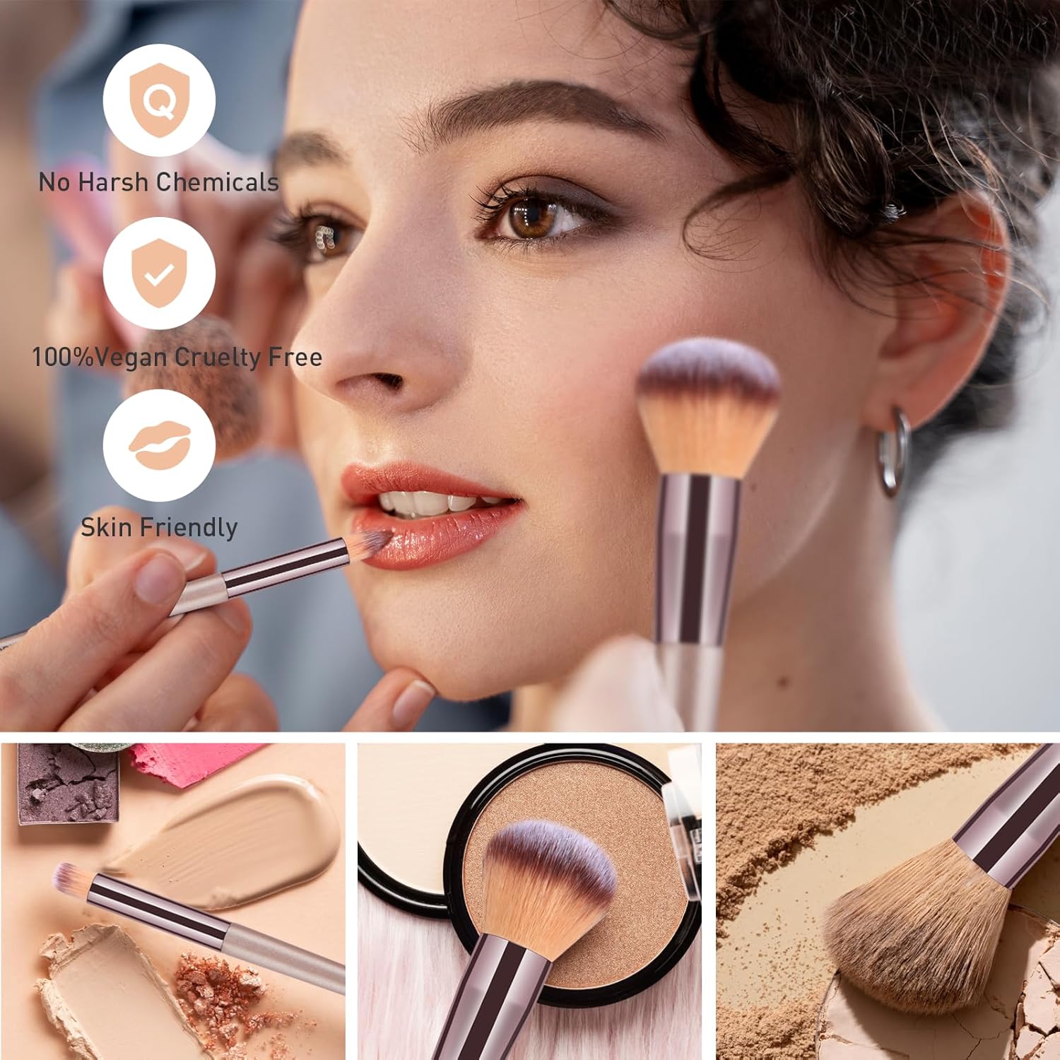 Detalle 2 de HEYMKGO Pinceles Maquillaje 15 piezas