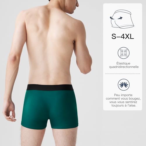Detalle de Fullluwaa Boxer Homme Coton Lot de 10 — Multicolore, Ceinture Élastique, Doux et Durable