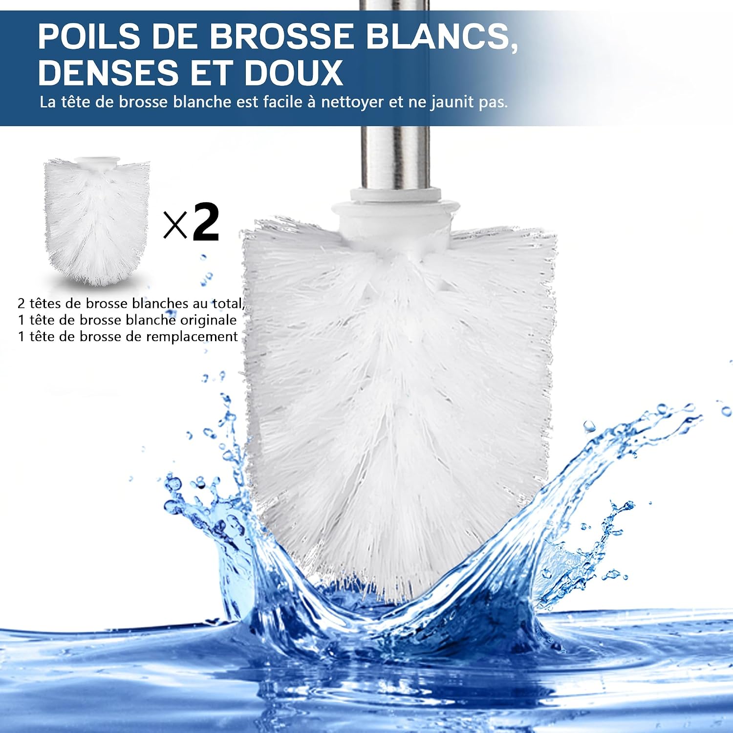 Thumbnail 2 de FIISAYL Brosse WC Argent Mat