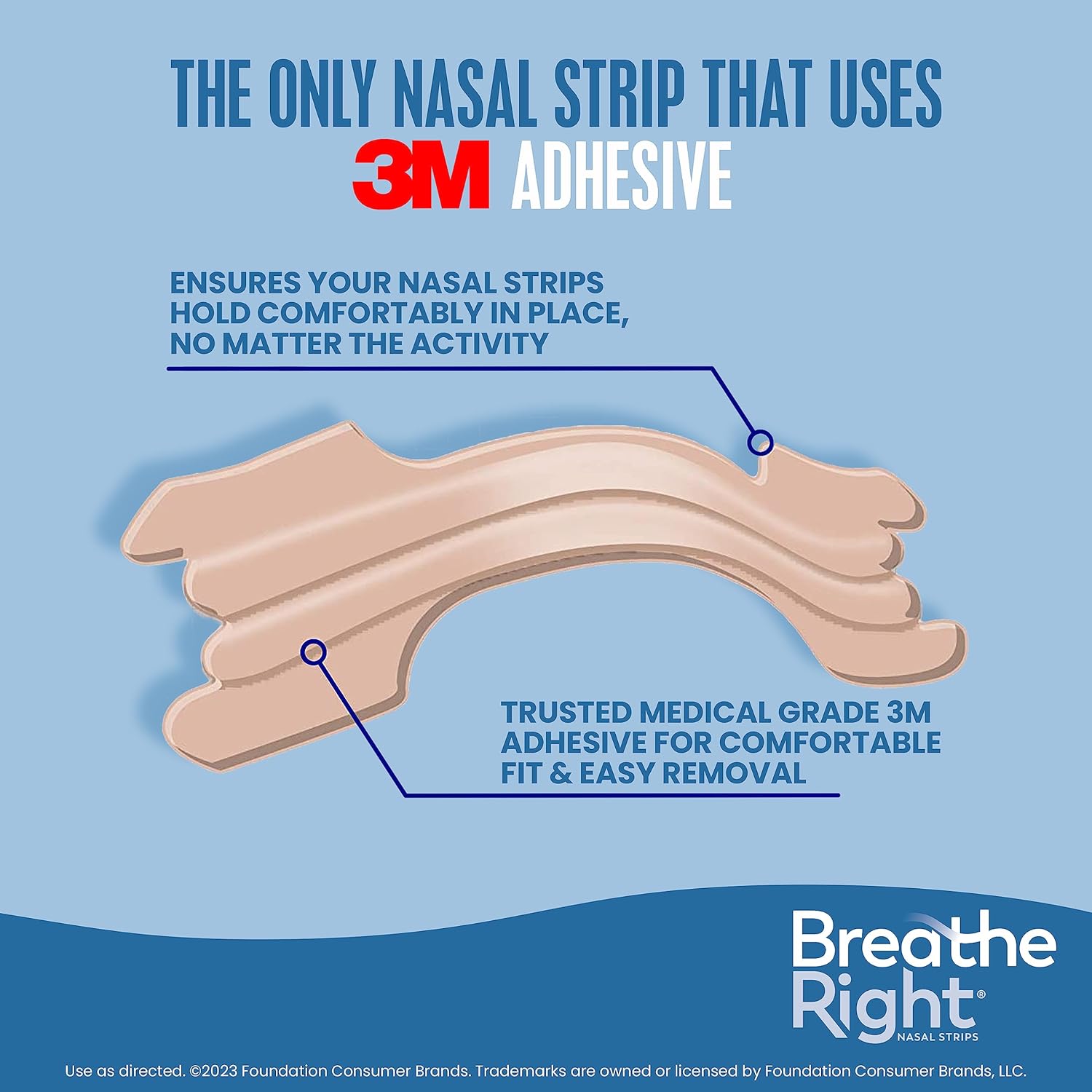 Thumbnail 4 de Breathe Right Original 30-count nasal strips 🤧